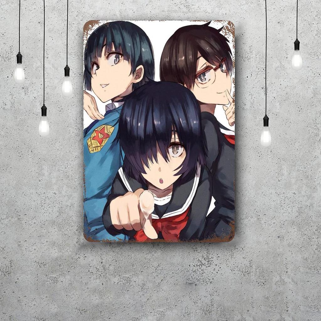 mysterious girlfriend x cartoon Vintage Metal Tin Signs Posters Decor Retro Metal Plaque Wall Art Decor for Garage Bar