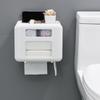 Wall Mounted Toilet Paper Box Large Capacity Roll Paper Storage Rack Sundries Storage Box  for Home