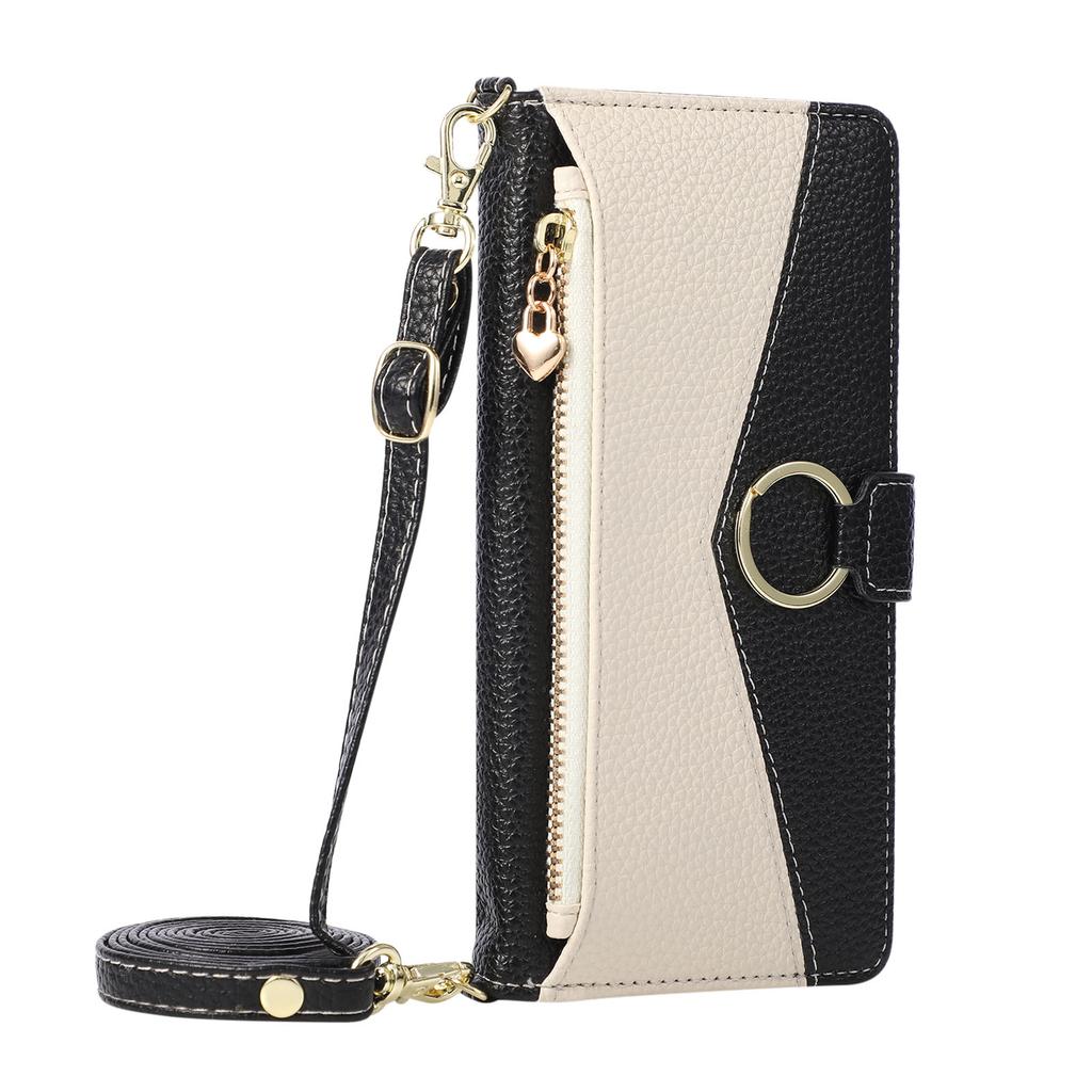 Luxury Zipper Leather Magnetic Flip Wallet Case for iPhone 17 Pro Max 17Air 16 15 14 Multiple Colors Lanyard Card Holder Cover