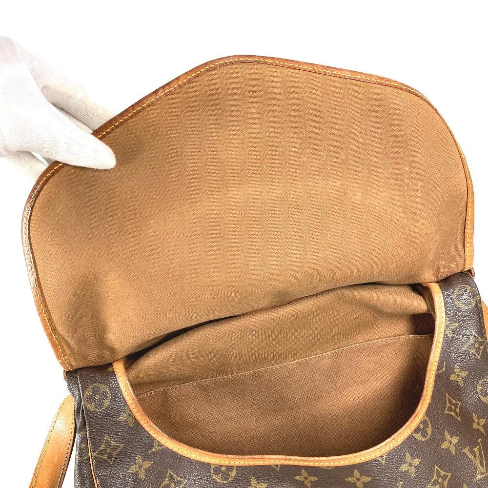 Louis Vuitton M42254 Monogram Saumur 35 Crossbody Flap Bag Shoulder Bag Brown
