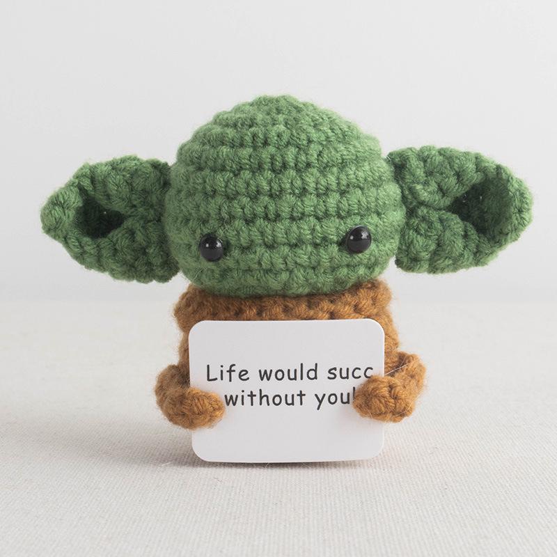 Cross-border Positive Energy Potato Crochet Doll: Humorous Yarn-Knitted Bonsai Ornament and Gift Card