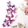 12Pcs 3D Butterfly Wall Stickers Living Room Bedroom Background Refrigerator Decoration PVC Simulated Butterflies Stickers