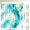 Blue Ocean Shower Curtain-Fashion Blue Green and Yellow Abstract Design Bathroom Decorative Curtain 180x200cm