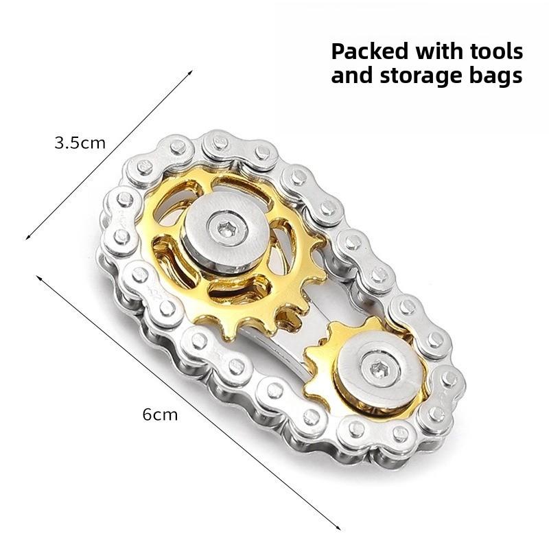 Kovový ruční klíčový mechanismus Fidget pro uvolnění stresu, dekorační model, nástroj pro soustředění, kancelářská stolní hračka pro dospělé, řetízek na snižování úzkosti