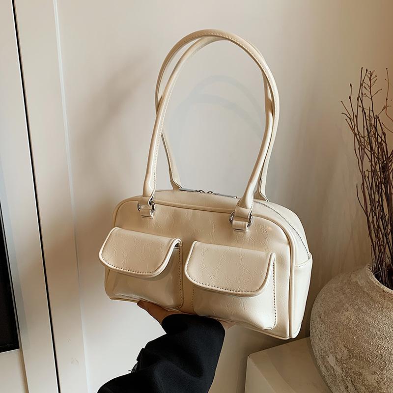 

Premium sense niche bag women s 2025 new summer versatile large-capacity shoulder underarm small square bag білий