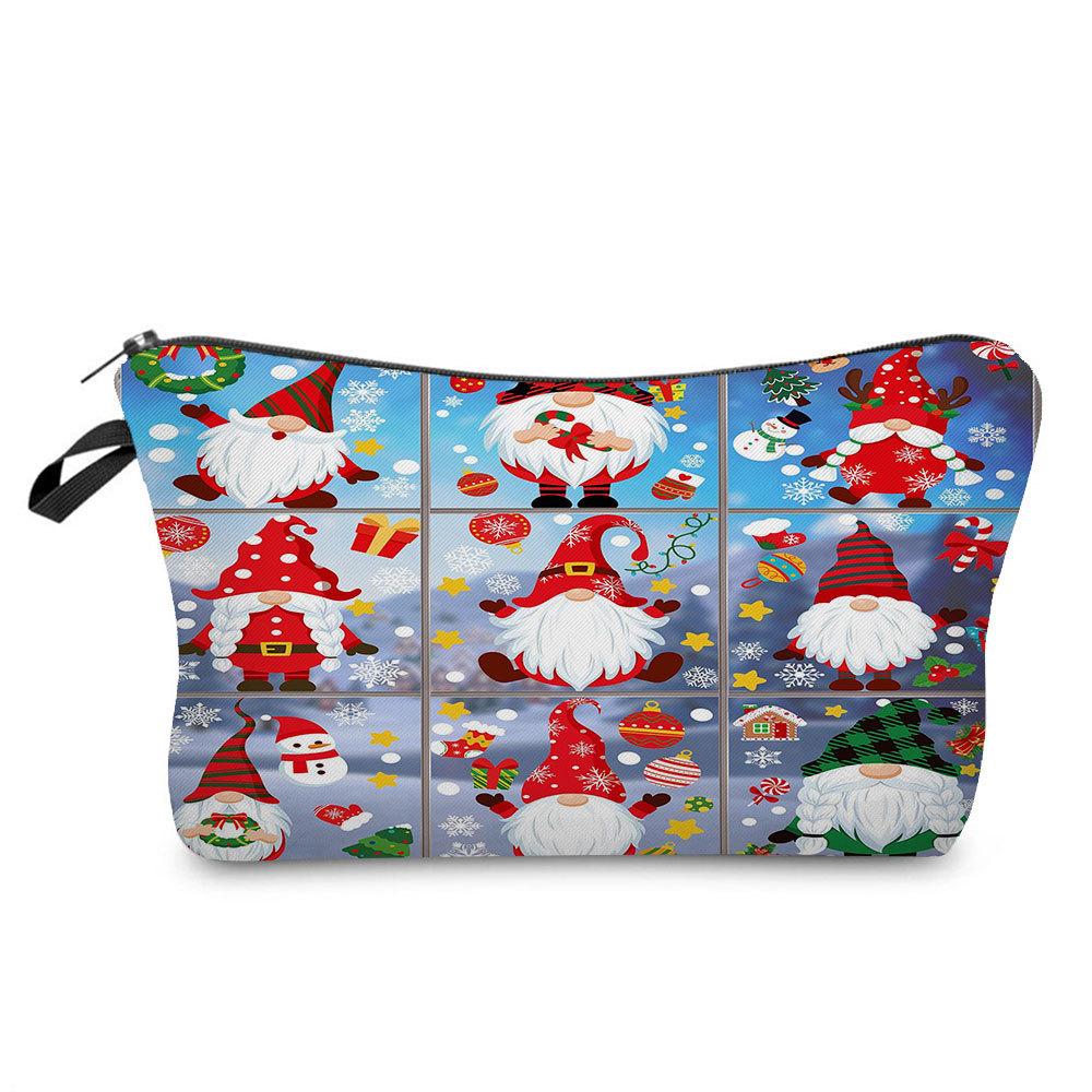 Women Snowman Print Cosmetic Bag Toiletries Organize Travel Storage Case 6766