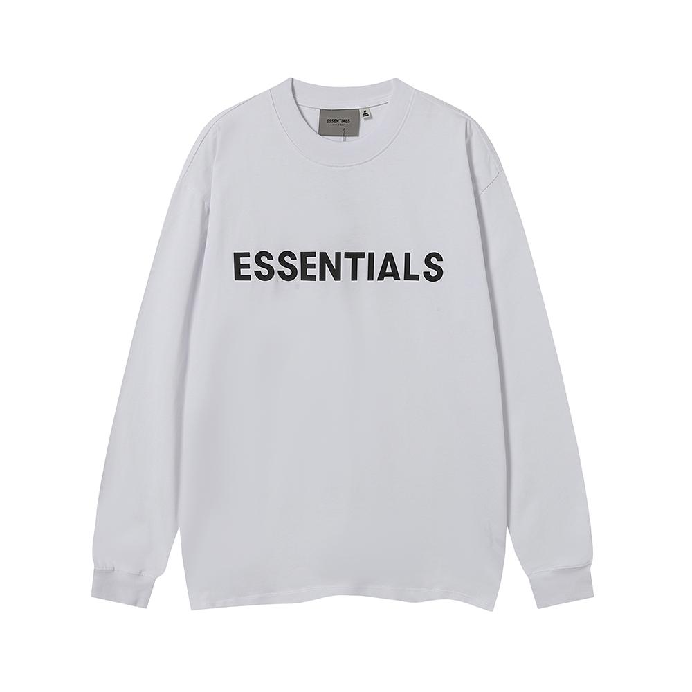 F101 Fear Of God Essentials Letter Print Oversized T-shirt Crewneck Sweatshirt - Unisex Streetwear Pullover