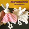 Silicone Teether Newborn Saliva Towel Comforter Soothing Doll Towel  Gift