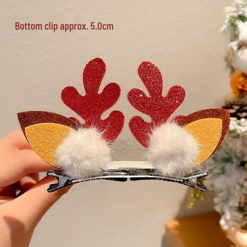 Children's Christmas Reindeer Headband - Cute Holiday Hair Accessory for Photos