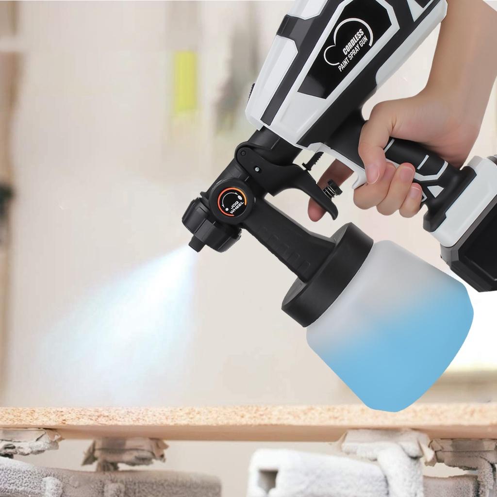 1000ML 21V Electric Cordless Spray Gun High Power Home Electric Paint Sprayer With 3 Nozzle Easy Spraying Perfect for Beginner