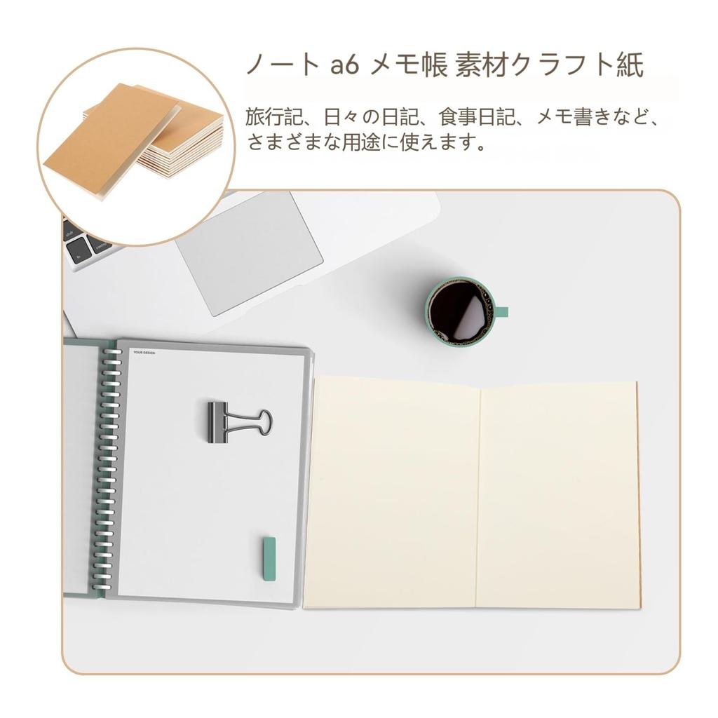 NUOLUX Blank A6 Perfect for Memo Craft Antique Blank 12 Pocket 14x10cm Notebook, Pads, Diaries, Memorials, Style, Pages, A6, Sizes,