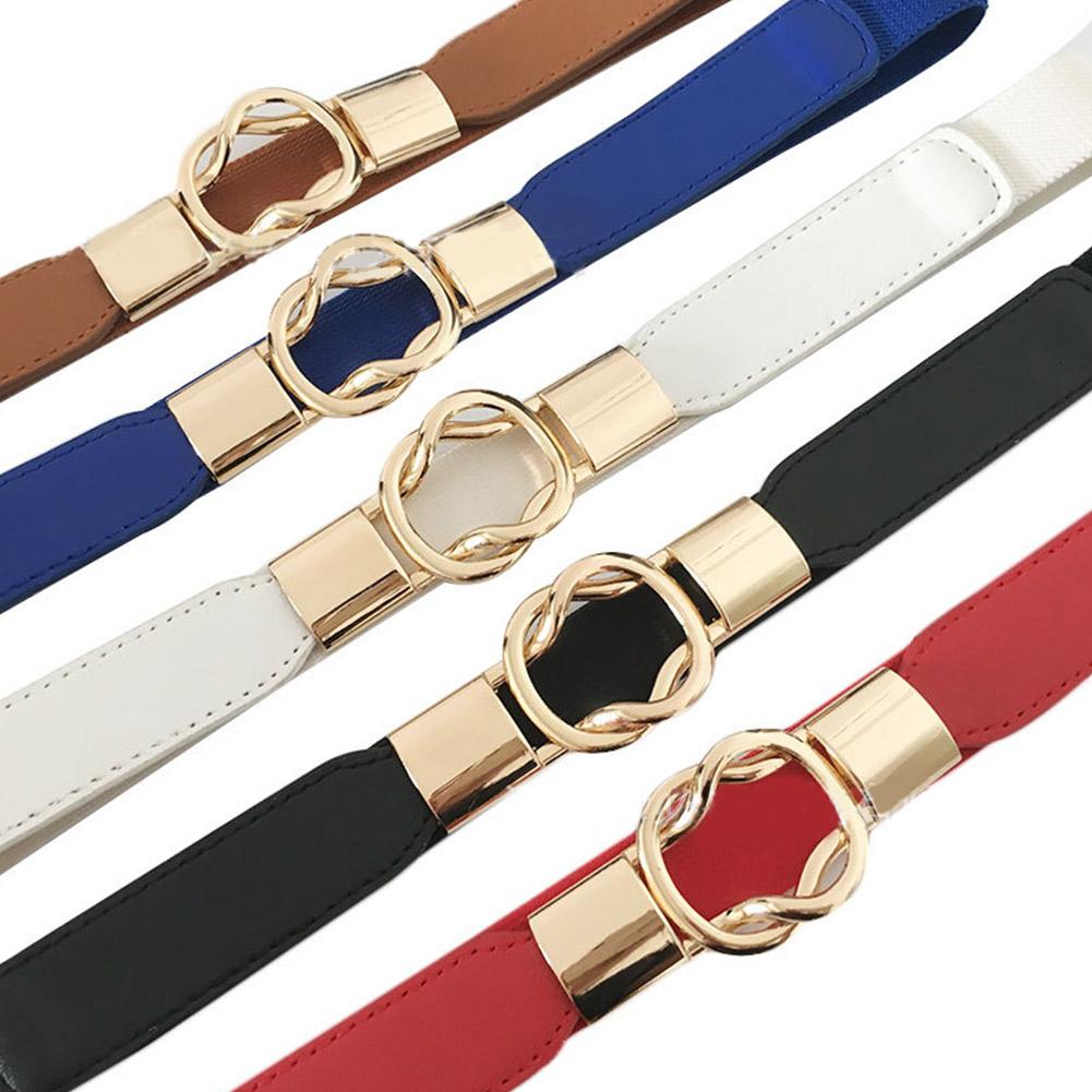 Fashion All-match Elastic Narrow Belt with Buckle