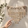 Brown Birthday Reminder Calendar 15.75 X 4.72 X 0.20in Family Sayings Pattern  for Grandma
