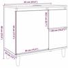 VidaXL Armoire de bain chêne marron 65x33x60 cm bois d'ingénierie 819827