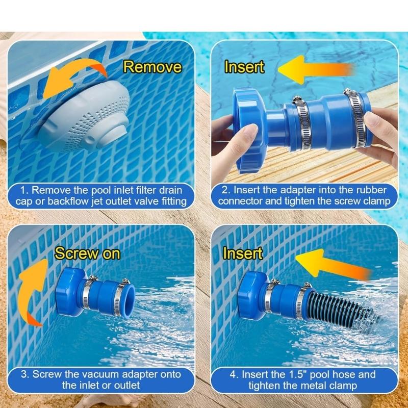 Pool Hose Coupling Connector Adapter For Above Ground Inflatable Pool Hose Filter Pump Skimmer Plumbing Connection