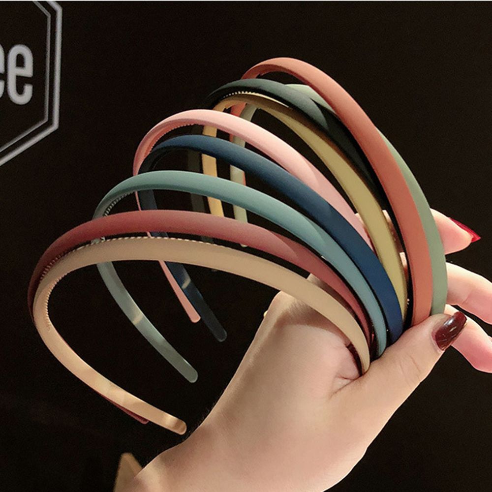 Simple Fashion Plastic Solid Girls Headband Bezel Hair Bands Hair Hoop