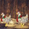 1 pezzo Luci Notturne a LED per Natale in Cortile Luce Esterna Decorazioni Giardino Ornamenti Gallina Luminescente Polli Pastorali Lampade