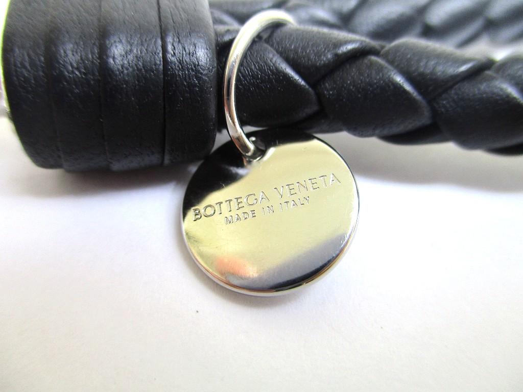 Authentic BOTTEGA BENETA Intrecciato Black Leather Key Chain Key Holder #a707  Refurbished