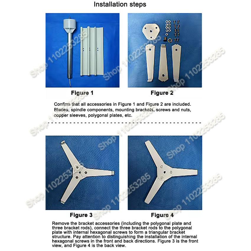 Newly upgraded Turbine Permanent Magnet Wind Model Three-phase Windmill Toy Night Light Making DIY Display Vertical Axis 20W 12V requires assembly