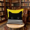 Black Cat Yellow Cartoon cushion cover Home Office Birthday Anniversary Gifts Soft Skin Friendly Cushion Cover