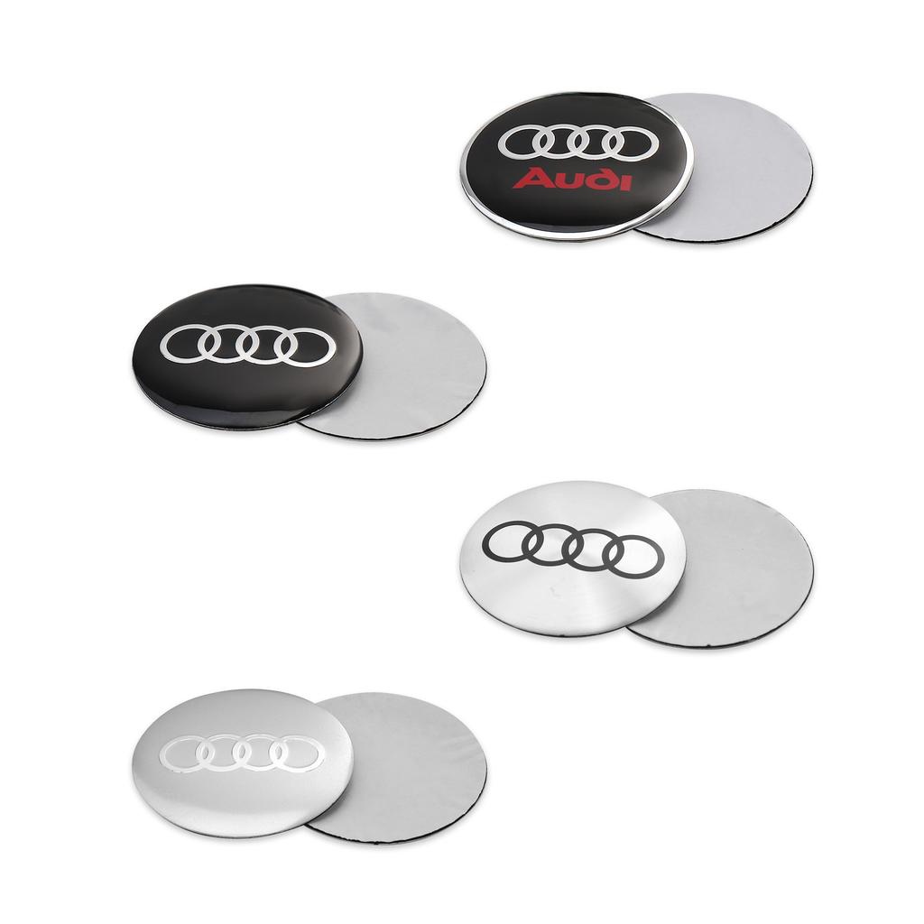 4Pcs 56MM Car Hubcaps Emblem Stickers Auto Wheel Hub Center Cover Decal For Audi A3 A4 B8 8P 8V A6 C7 A5 Q5 B7 B6 B9 QUTTRO Q3