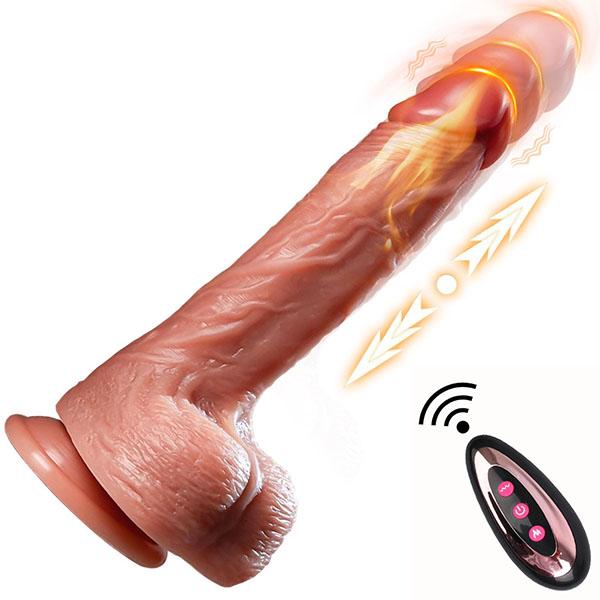Strong Big Dildo Vibrator For Women Heating Thrusting Telescopic Rotating Dildos With Suction Cup Female Stimulator Sex Toys