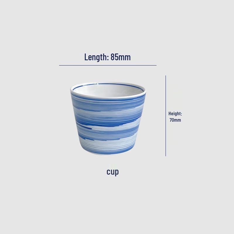 Zhexuejia Spinning Silk Blue Ceramic Cup