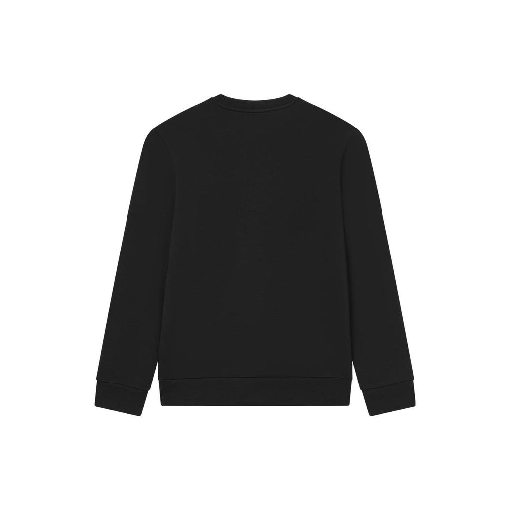 FILA Letter Logo Print Crew Neck Sweatshirt Men Tops Black F11M342211FBK