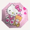 1pc Hello Kitty with Teddy Bear Umbrella with Plastic Handle,Suitable for All Seasons Home Travel Outdoor UmbrellaSanlio433