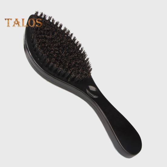 Men Beard Brush with Ergonomic Handle Nylon Boar Bristle Curved Wave Beard Straightener Brush Home Salon Men Mustache Grooming Styling Tools