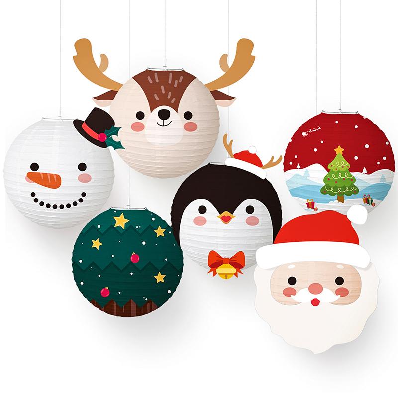 Christmas Christmas Ornament Christmas Gift Christmas Pattern Festival Party Hanging Decoration 1PC/6PCS