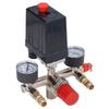 Dual Pressure Gauges Air Compressor Control Switch  Pneumatic Power