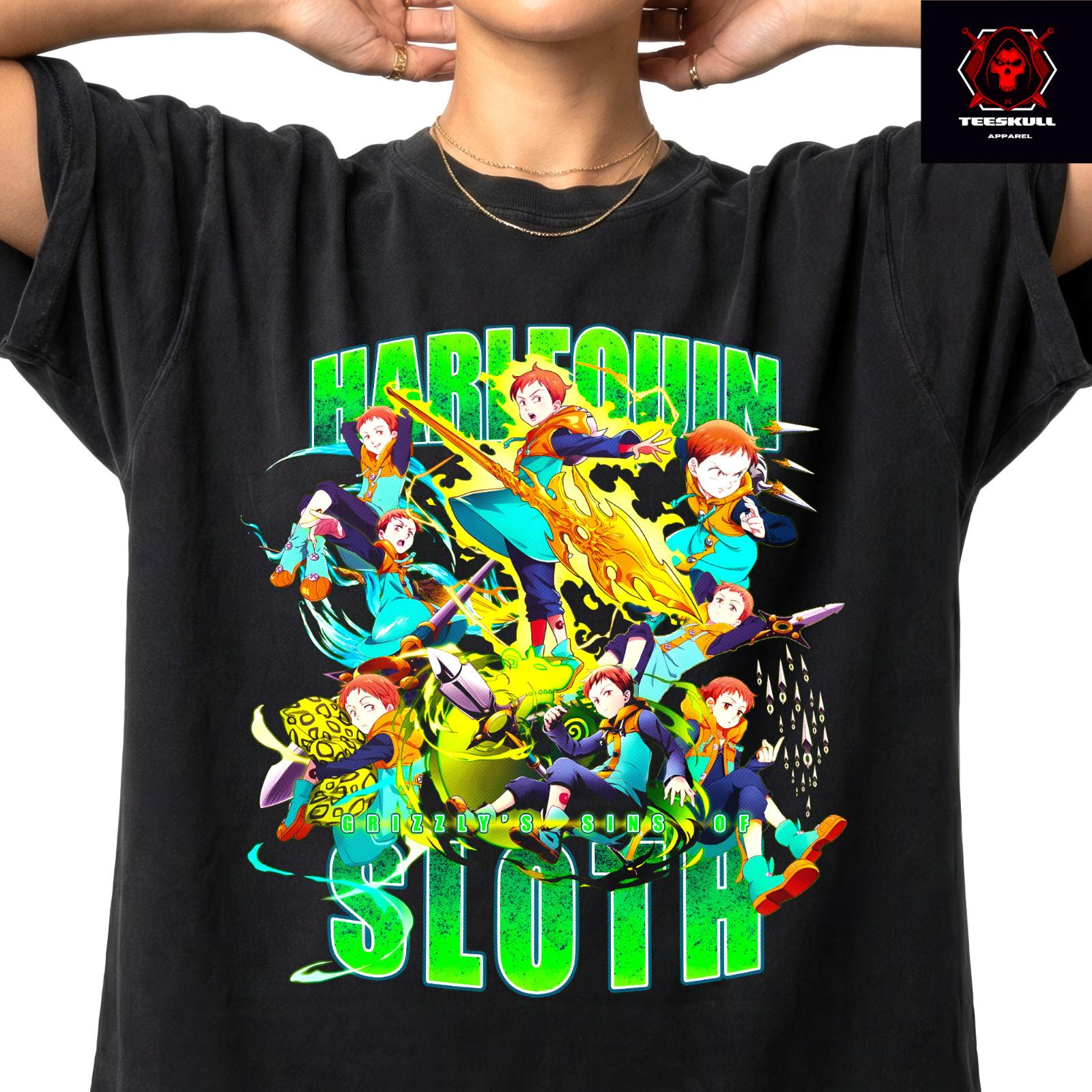 The Seven Deadly Sins Harlequin Sloth Character Unisex Premium T-Shirt M