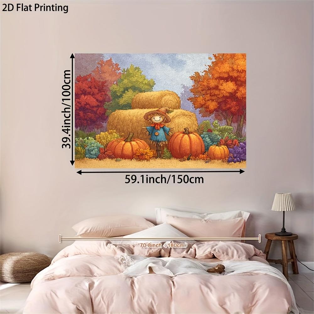 2D Plane 1 Piece of Autumn Harvest Rural Background Fabric Background Fabric for Autumn and Winter Parties