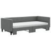 Vidaxl Sofa Rozsuwana Z Materacami, Ciemnoszara, 90X190 Cm, Tkanina