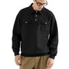 Men S Vintage American Style Long Sleeve Polo Workwear Sweatshirt