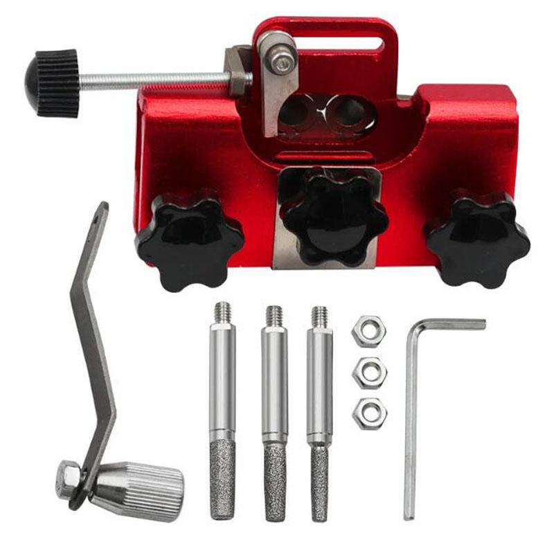 Wood and Garden Sharpening With 3 Grinding Rod Woodworking Chainsaw Sharpener Electric Saws Repair Tools Hand-operated