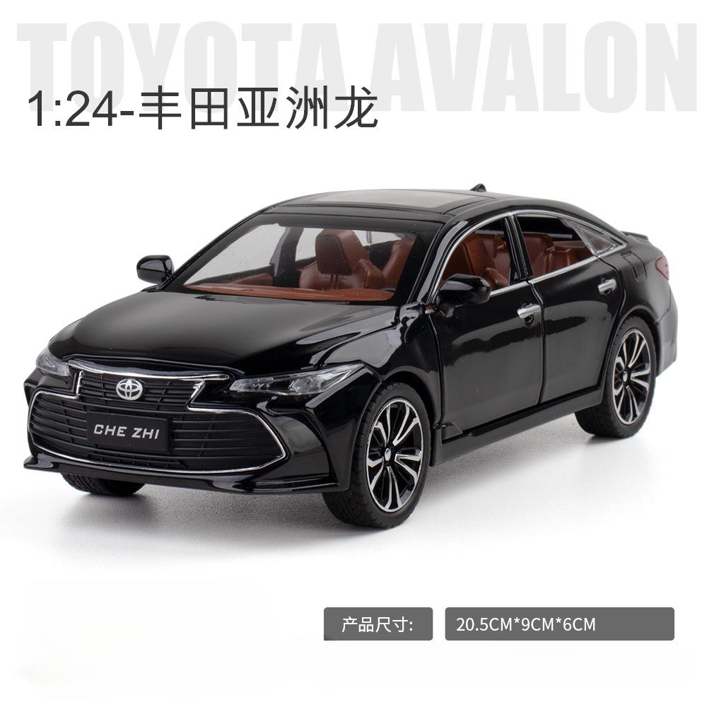 1:24 TOYOTA AVALON Toy Car For Children Diecast Metal Model Miniature Sound Light Doors Openable Collection Gift For Kids