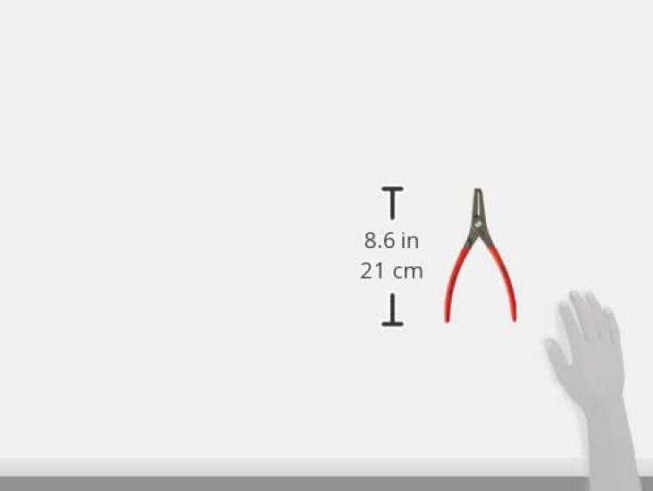 KNIPEX Precision Snap Ring Pliers for Curved 4921-A31-TJ Shafts, 4921-A31-TJ