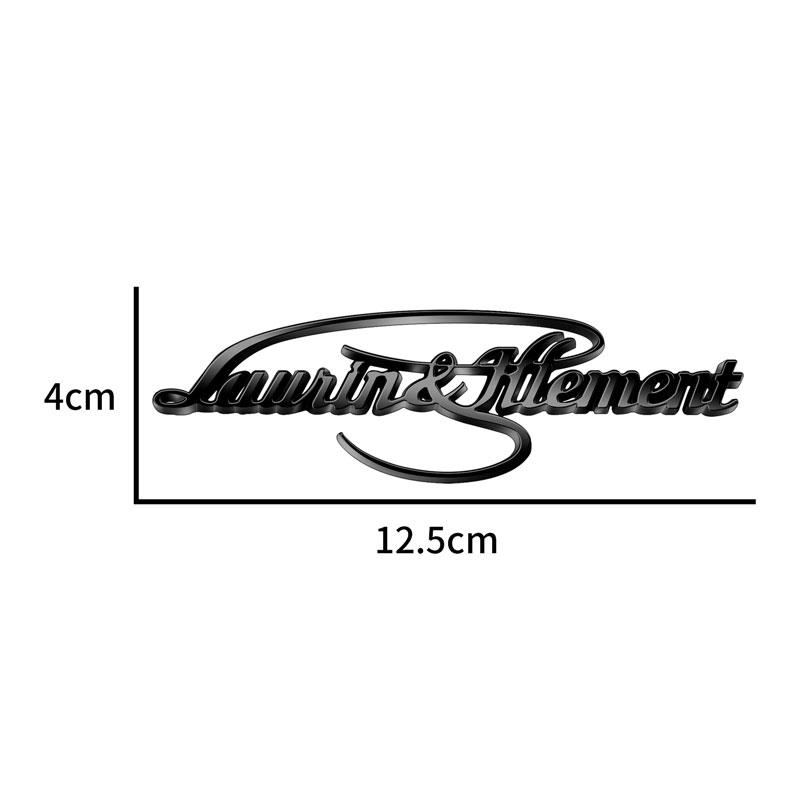 3D pro Laurin & Klement Octavia Superb Rapid Kodiaq Karoq Fabia Kamiq Emblem Kovová nálepka na boční odznak auta