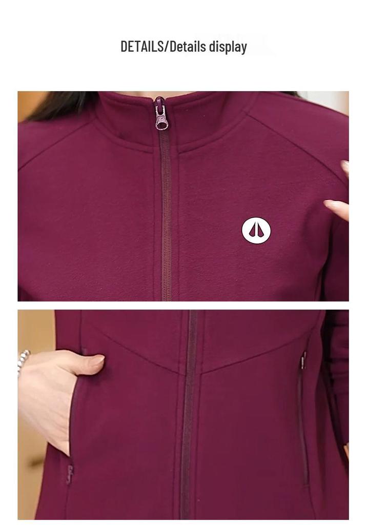 2026 Women's Autumn Lightweight Stand Collar Cardigan - Chic, Fashionable, Loose Fit, Casual Sports Jacket