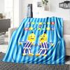 Bananas In Pyjamas Print Flannel Blanket High Quality Warm Comfortable Cover for All Seasons Perfect for Gifts Home Decor