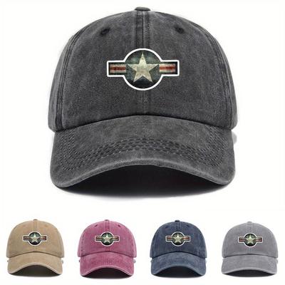 New Style Washed Pure Cotton Solid Color Light Board Baseball Cap Women's and Men's Baseball Cap Casual Peaked Cap Korean Style Cap Distressed