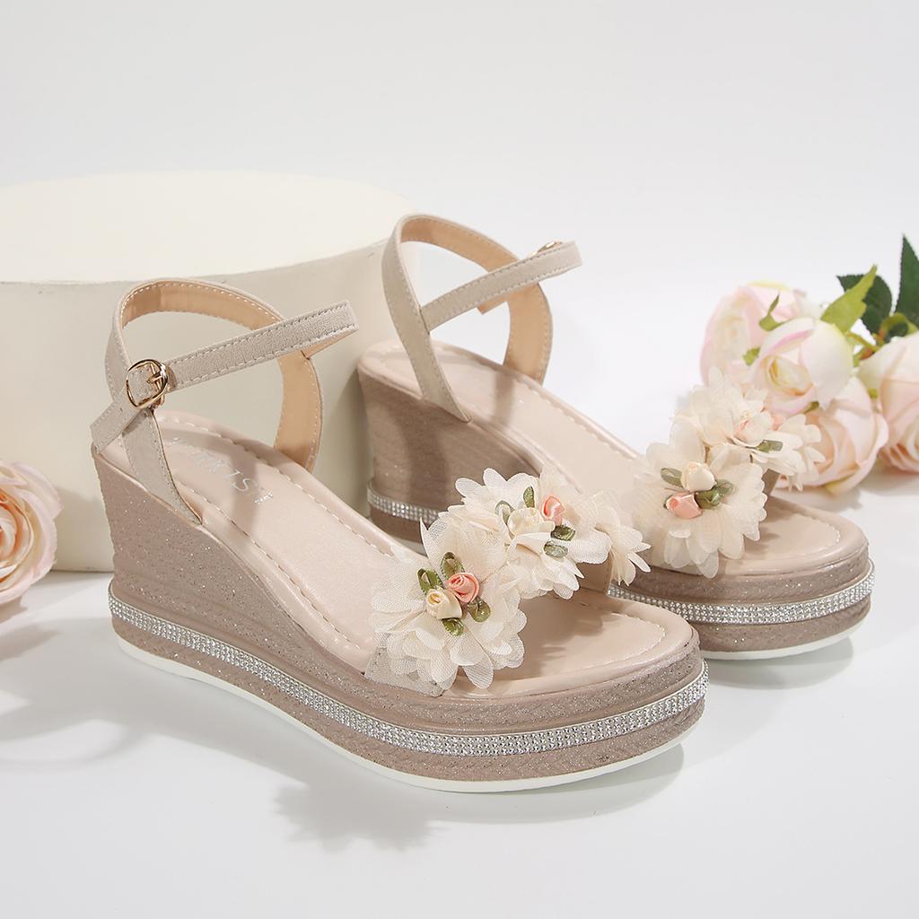 Fashion Women Wedge Sandals Flower Sexy Fashion Simple Waterproof Platform Sandals Women Fashion Outdoor Lightweight Shoes for Women