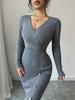 Tight Slim Mid-Length Bodycon Knitted Dress