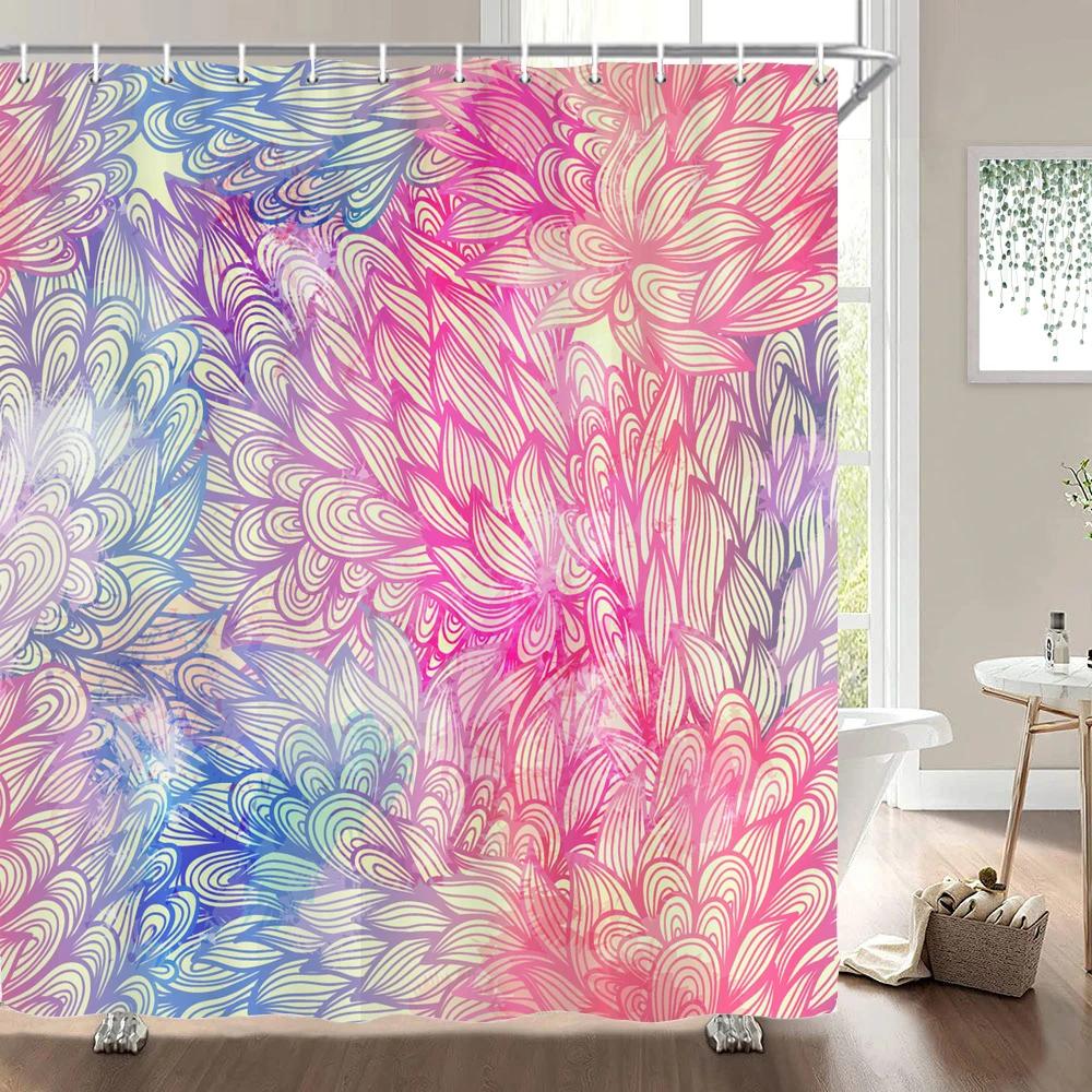 Colorful Bohemian Shower Curtain Boho Polyester Fabric Bath Curtain for Bathroom Curtain Decor Shower Curtains Cortina Ducha