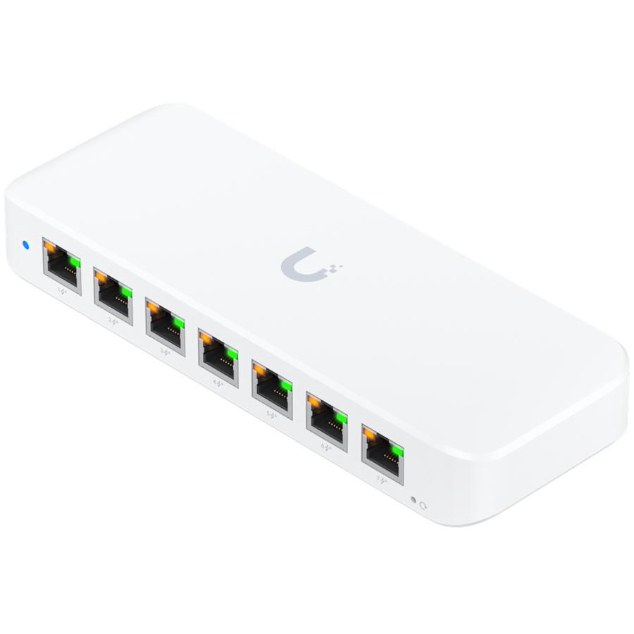 UBIQUITI UniFi Switch Ultra, 8 Port, Layer 2, (7) GbE PoE+ Output Ports, (1) GbE PoE++ Input Port, 210W