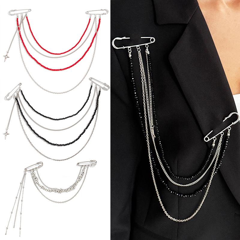 1 STKS Kwastje Ketting Broche Blazer Pak Decoratie Gepersonaliseerd Accessoire Formele & Casual Kleding Ster Bedeltje Damesmode