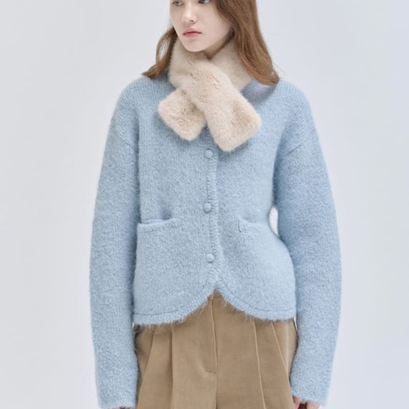 NILBY P 24WN petit fur muffler [4colors]