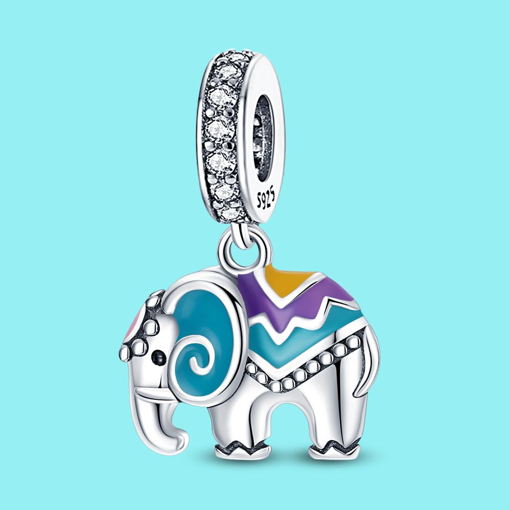 Pendants Charms Beads Copper Color-Changing Elephant Fits Genuine Bracelets For Jewellery Crafting ValentineS Day Gifts